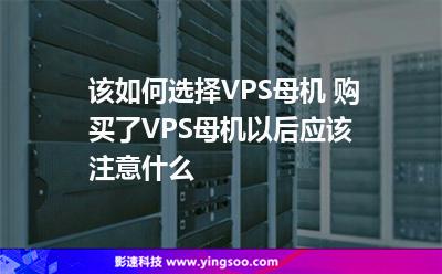 该如何选择VPS母机 购买了VPS母机以后应该注意什么