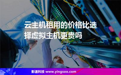云主机租用的价格比选择虚拟主机更贵吗