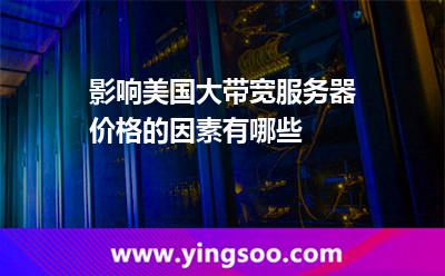 影响美国大带宽服务器价格的因素有哪些