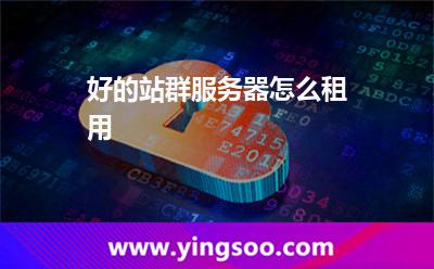好的站群服务器怎么租用