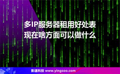 多IP服务器租用好处表现在啥方面可以做什么