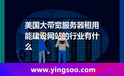 美国大带宽服务器租用能建设网站的行业有什么