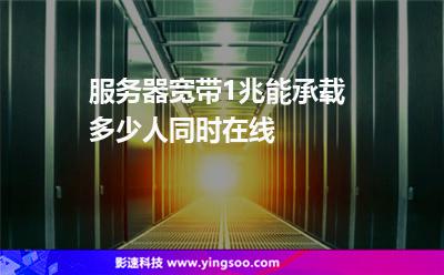 服务器宽带1兆能承载多少人同时在线