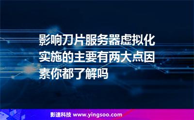影响刀片服务器虚拟化实施的主要有两大点因素，你都了解吗