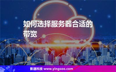 如何选择服务器合适的带宽