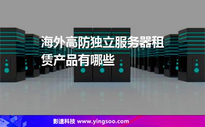 海外高防独立服务器租赁产品有哪些