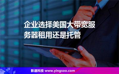 企业选择美国大带宽服务器租用还是托管