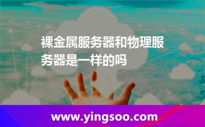 裸金属服务器和物理服务器是一样的吗