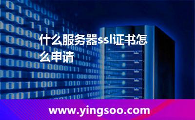 什么服务器ssl证书怎么申请