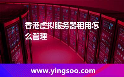 香港虚拟服务器租用怎么管理