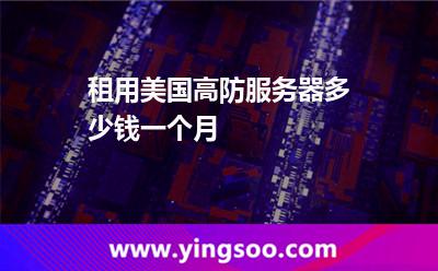 租用美国高防服务器多少钱一个月