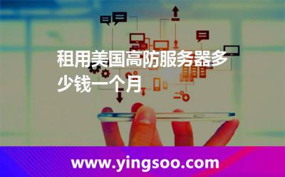租用美国高防服务器多少钱一个月