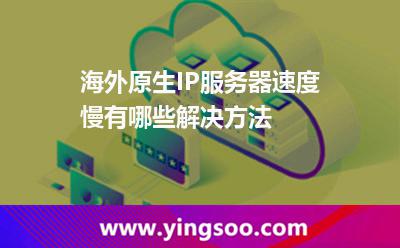 海外原生IP服务器速度慢，有哪些解决方法
