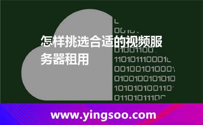 怎样挑选合适的视频服务器租用
